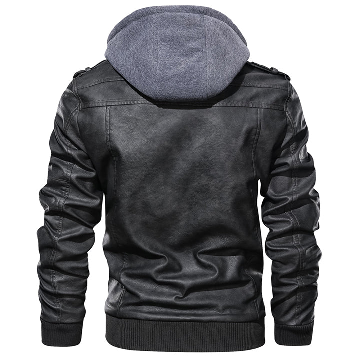 Men's learning jacket with detachable hood - Ryder-Brown-S-State of Style