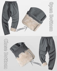 Men's Lined Winter Sweatpants - CozyFit-Black-S-State of Style