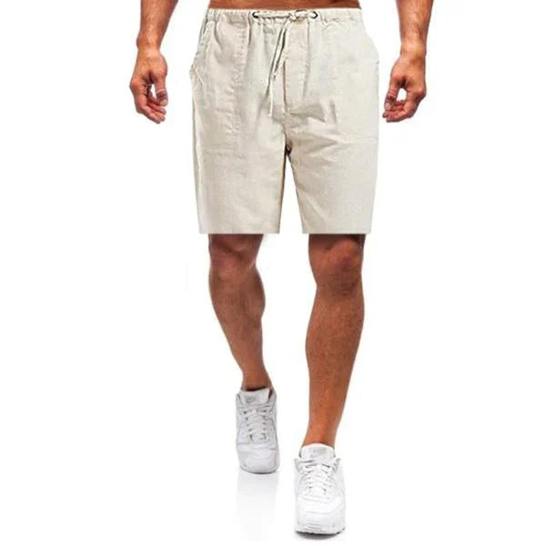Men's linen shorts – Nils-Beige-S-State of Style