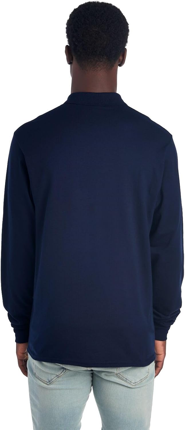 Men's Long Sleeve Polo Shirt - Mark-Black-S-State of Style