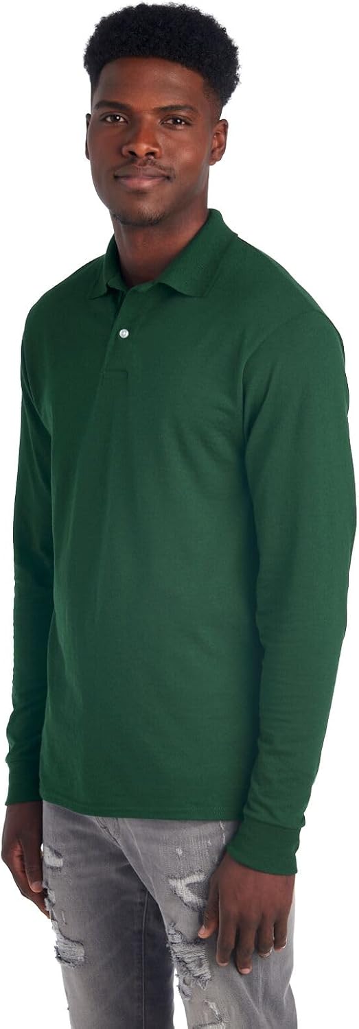 Men's Long Sleeve Polo Shirt - Mark-Black-S-State of Style