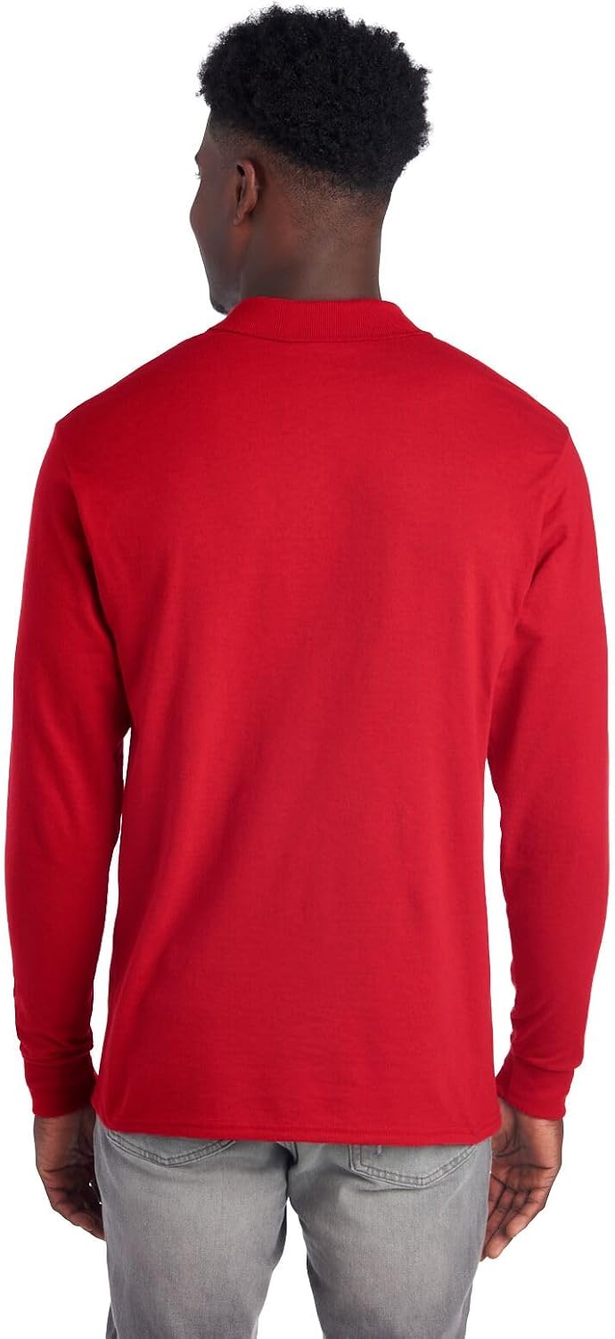 Men's Long Sleeve Polo Shirt - Mark-Black-S-State of Style