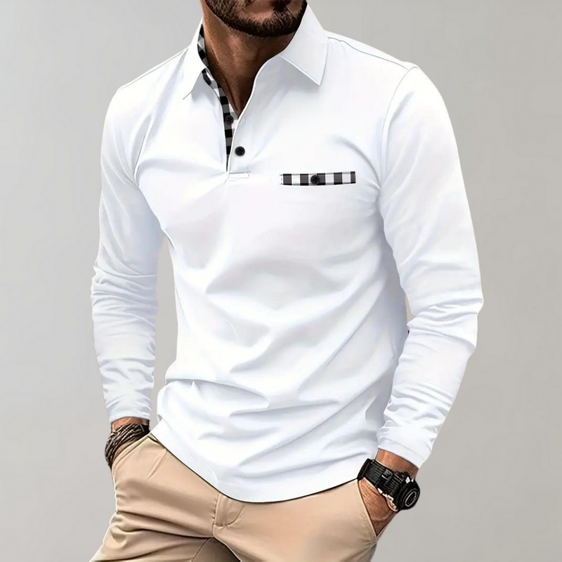 Men's Long Sleeve T-shirt - Finn-White-S-State of Style