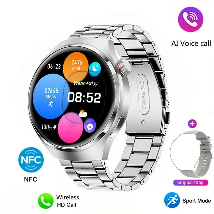 Men's NFC Smartwatch - Orion-Matte Silver-State of Style