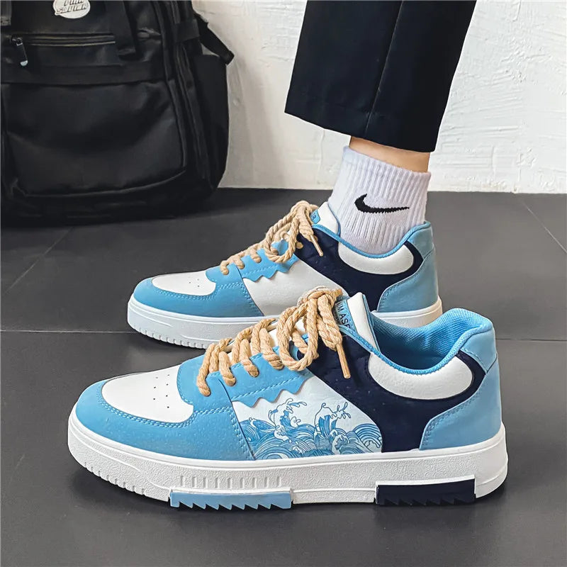 Men's Non-Slip Lace-Up Shoes - Max-Moonlight White-6-State of Style