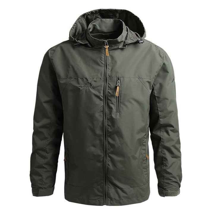 Men's Outdoor Jacket with Hood - Maximus-Army Green-S-State of Style