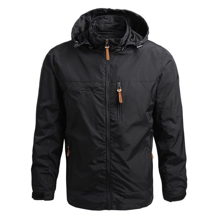 Men's Outdoor Jacket with Hood - Maximus-Black-S-State of Style