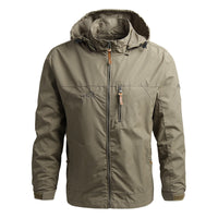 Men's Outdoor Jacket with Hood - Maximus-Khaki-S-State of Style