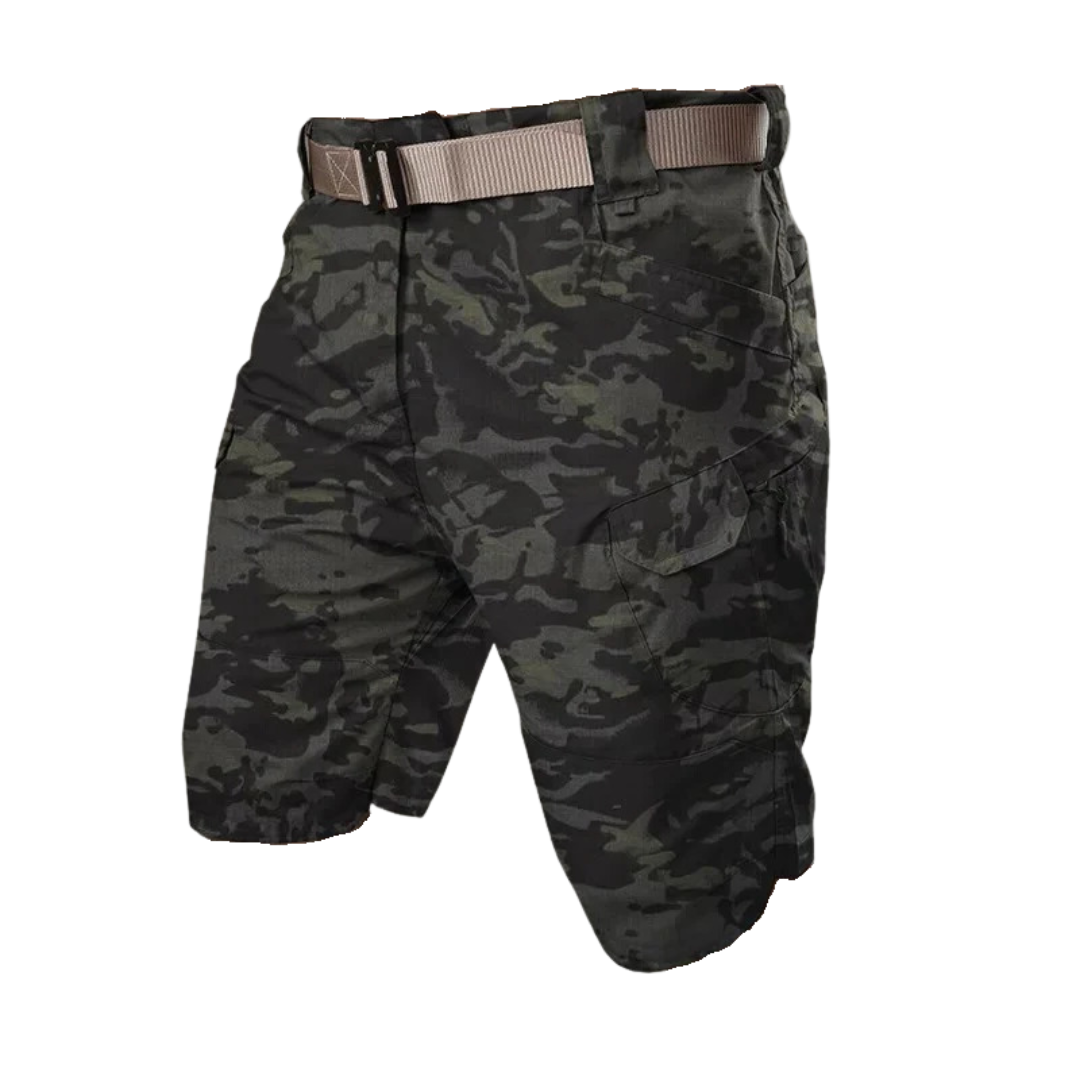 Men's outdoor shorts with 6 zip pockets - FlexTrek cargo shorts-Gray b-S-State of Style