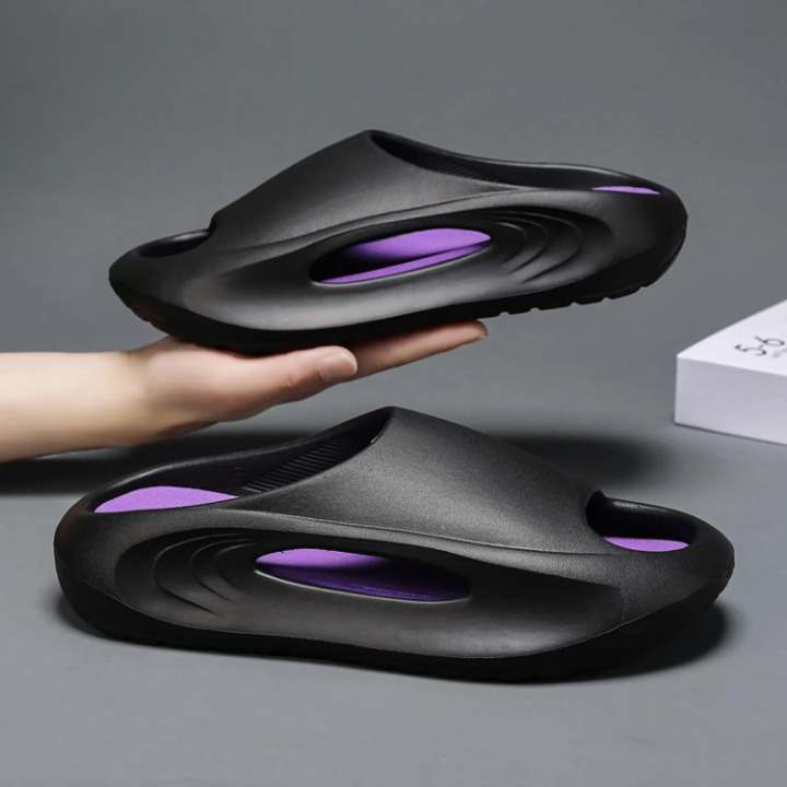 Men's Outdoor Sports Sandals – Cushioned Sole, Lightweight and Stable for Summer - MotionStride™-Black Purple-3.5/4.5-State of Style