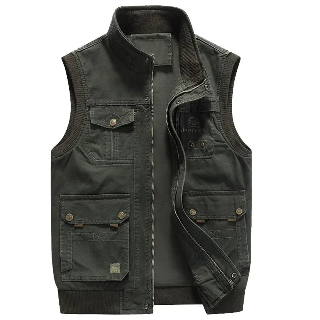 Men's outdoor vest with function – Magnus-Green-S-State of Style