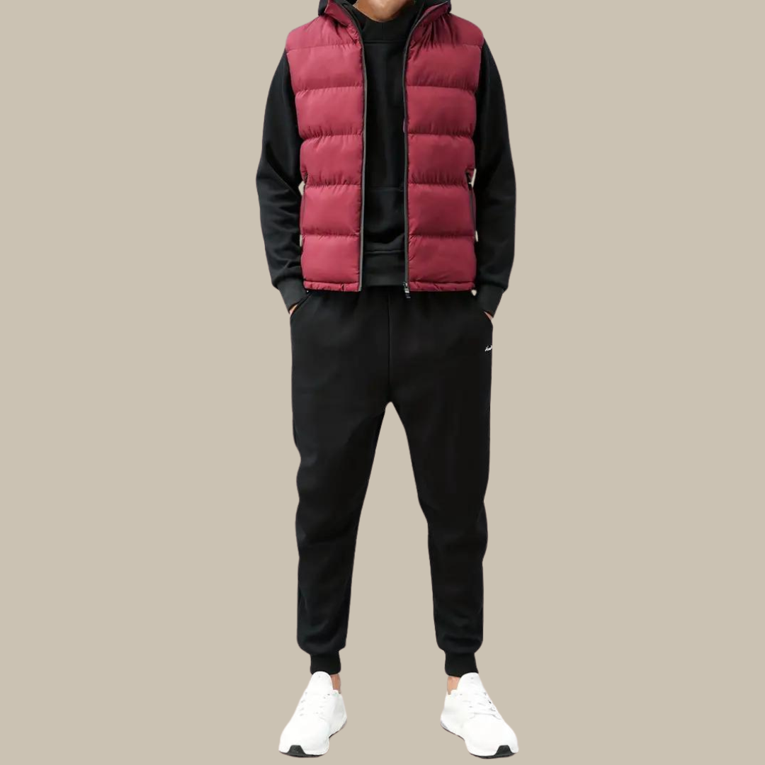 Men's Padded Bodywarmer | Water-Repellent | Stylish and Premium-Black-M-State of Style