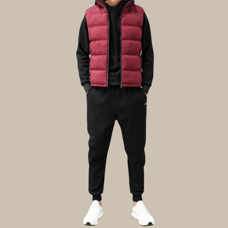 Men's Padded Bodywarmer | Water-Repellent | Stylish and Premium-Black-M-State of Style