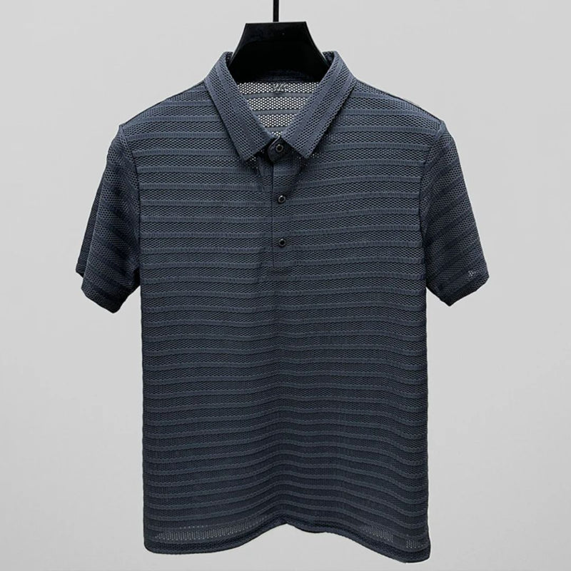 Men's Performance Airflow Polo Shirt | Breathable and Stylish-Black-S-State of Style