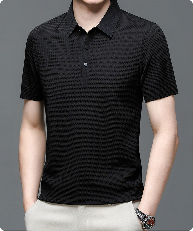 Men's Polo Shirt in Breathable Mesh - Matteo-White-M-State of Style