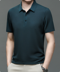 Men's Polo Shirt in Breathable Mesh - Matteo-White-M-State of Style