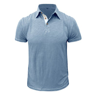 Men's Polo Shirt made of Soft Cotton – Matteo-Blue-S-State of Style