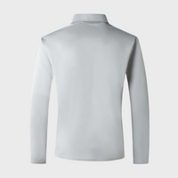 Men's Polo Shirt with Long Sleeves - Oliver-Black-S-State of Style