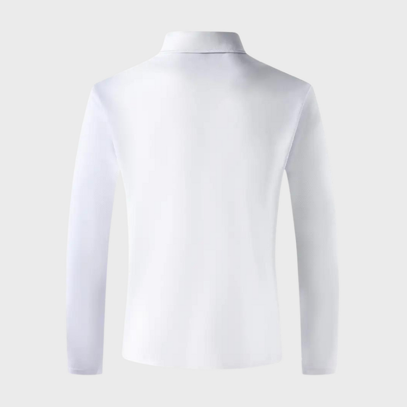 Men's Polo Shirt with Long Sleeves - Oliver-Black-S-State of Style