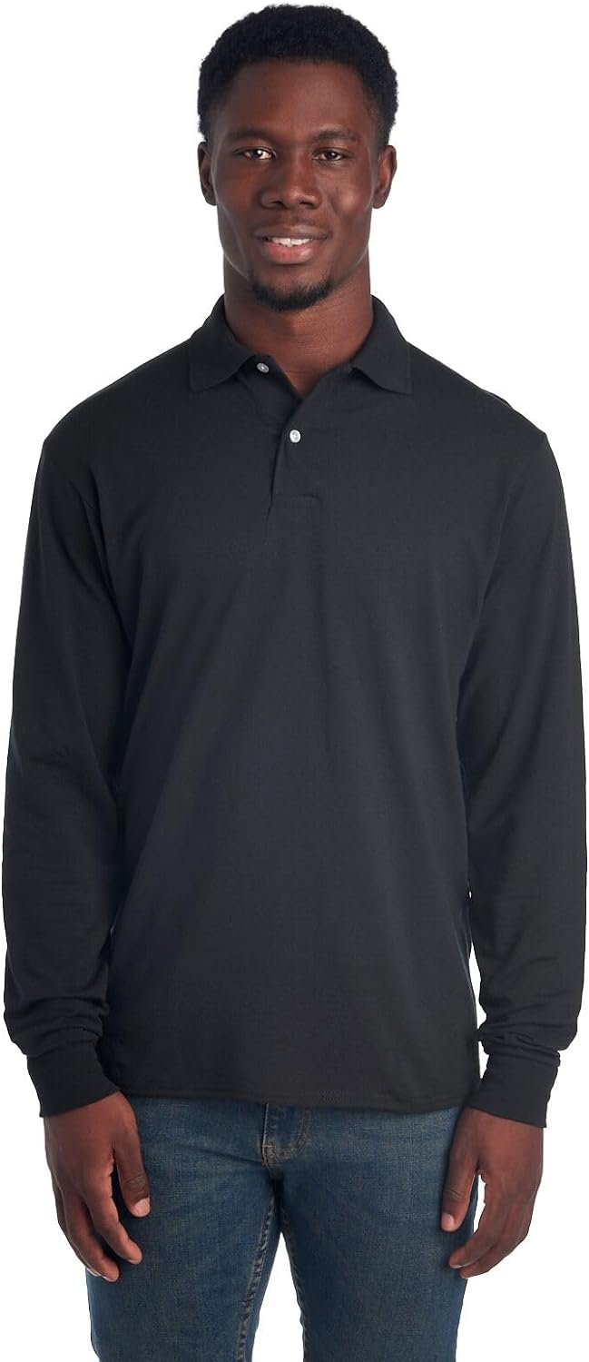 Men's Polo with Long Sleeves - Mark-Black-S-State of Style
