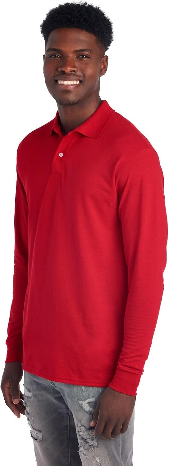 Men's Polo with Long Sleeves - Mark-Black-S-State of Style