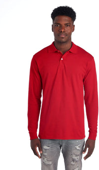 Men's Polo with Long Sleeves - Mark-Red-S-State of Style