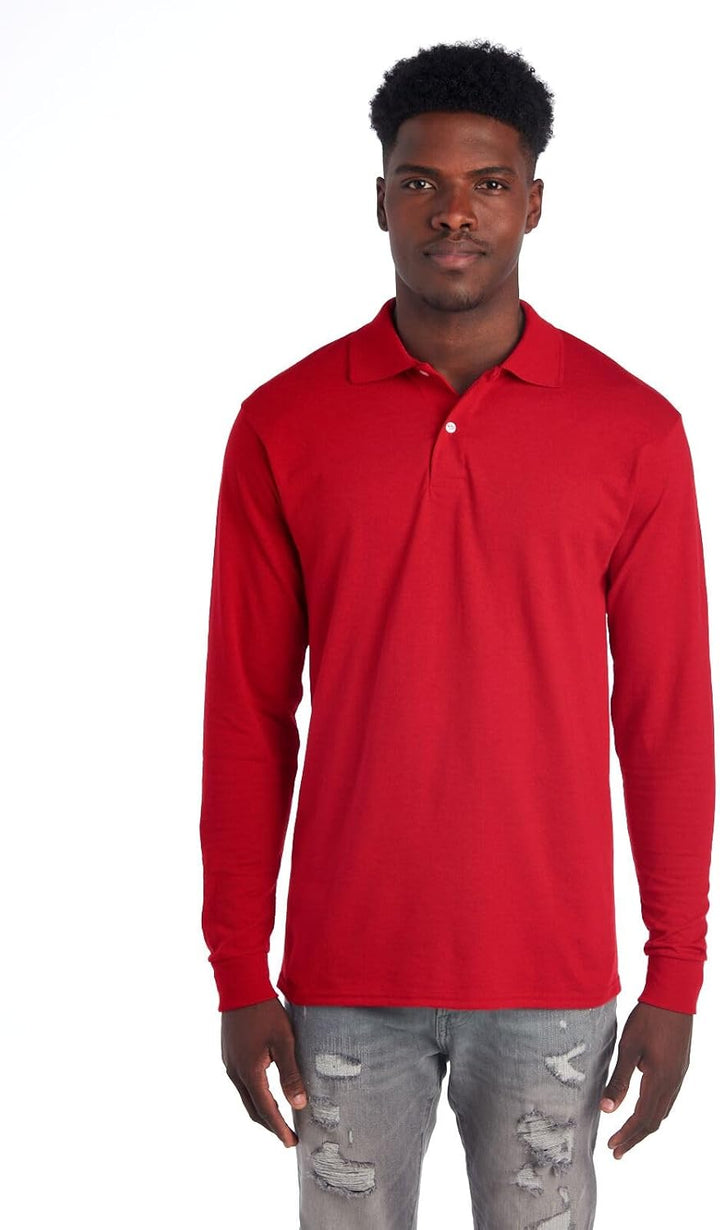 Men's Polo with Long Sleeves - Mark-Red-S-State of Style