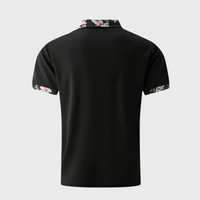 Men's Polo with Subtle Print - Noah-Black-XS-State of Style