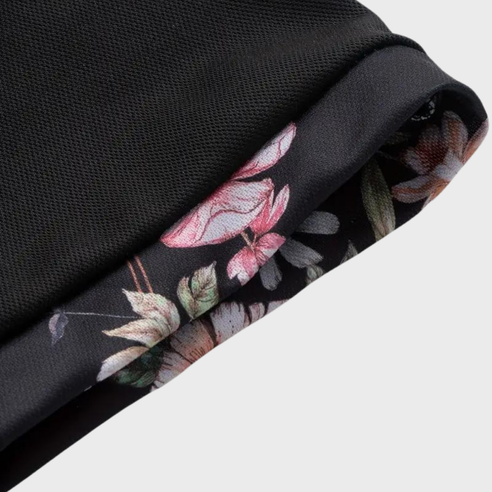 Men's Polo with Subtle Print - Noah-Black-XS-State of Style