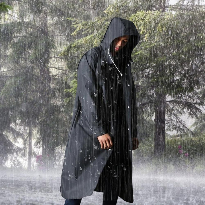 Men’s Rain Jacket with Hood - Nimbus-Black-M-State of Style