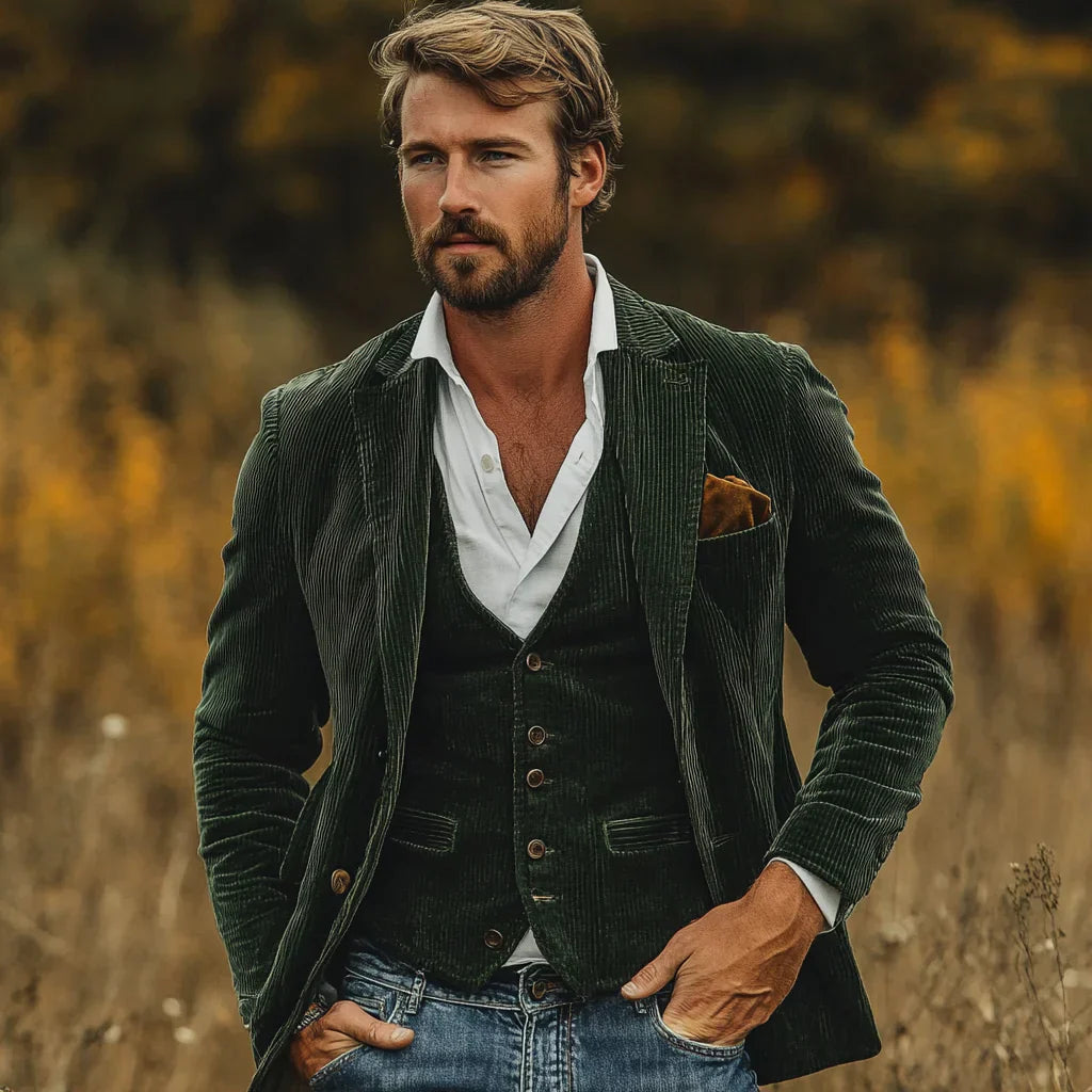 Men's set of Jacket and Waistcoat – Victor-Green-S-State of Style