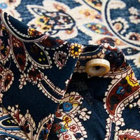 Men's Shirt with Floral Print and Short Sleeves – Florado-Orange-S-State of Style