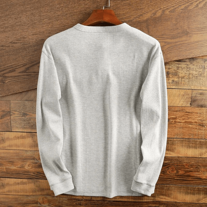 Men's Shirt with Waffle Structure - Mason-Black-S-State of Style