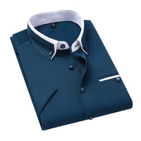 Men's Short Sleeve Shirt - Victor-Blue-M-State of Style