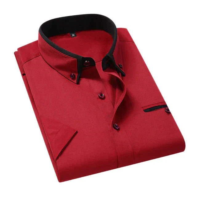 Men's Short Sleeve Shirt - Victor-Red-M-State of Style