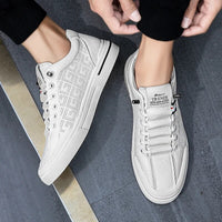 Men's sneakers made of perforated leather with a lightweight design – Ethan-White-6-State of Style