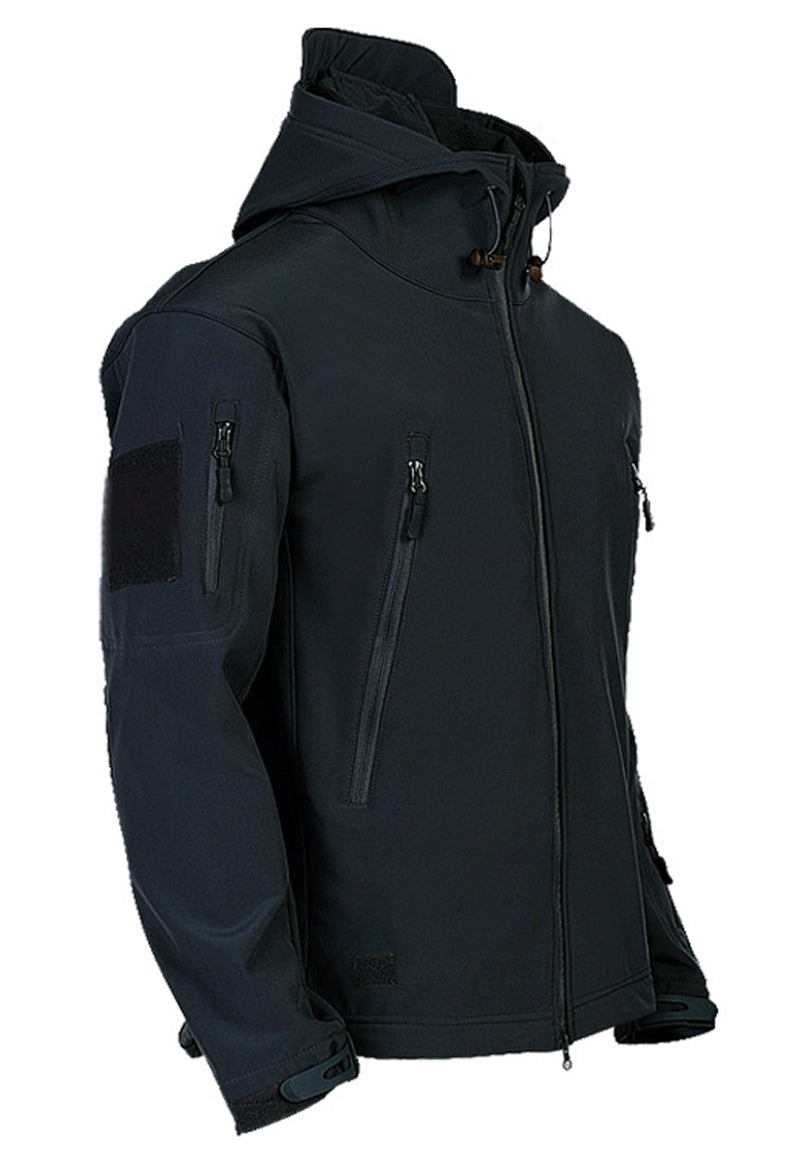 Men’s Softshell Jacket with Hood - Titan-Black-S-State of Style