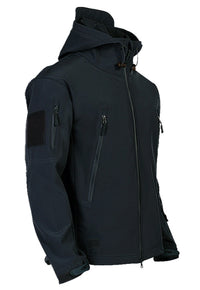 Men’s Softshell Jacket with Hood - Titan-Black-S-State of Style