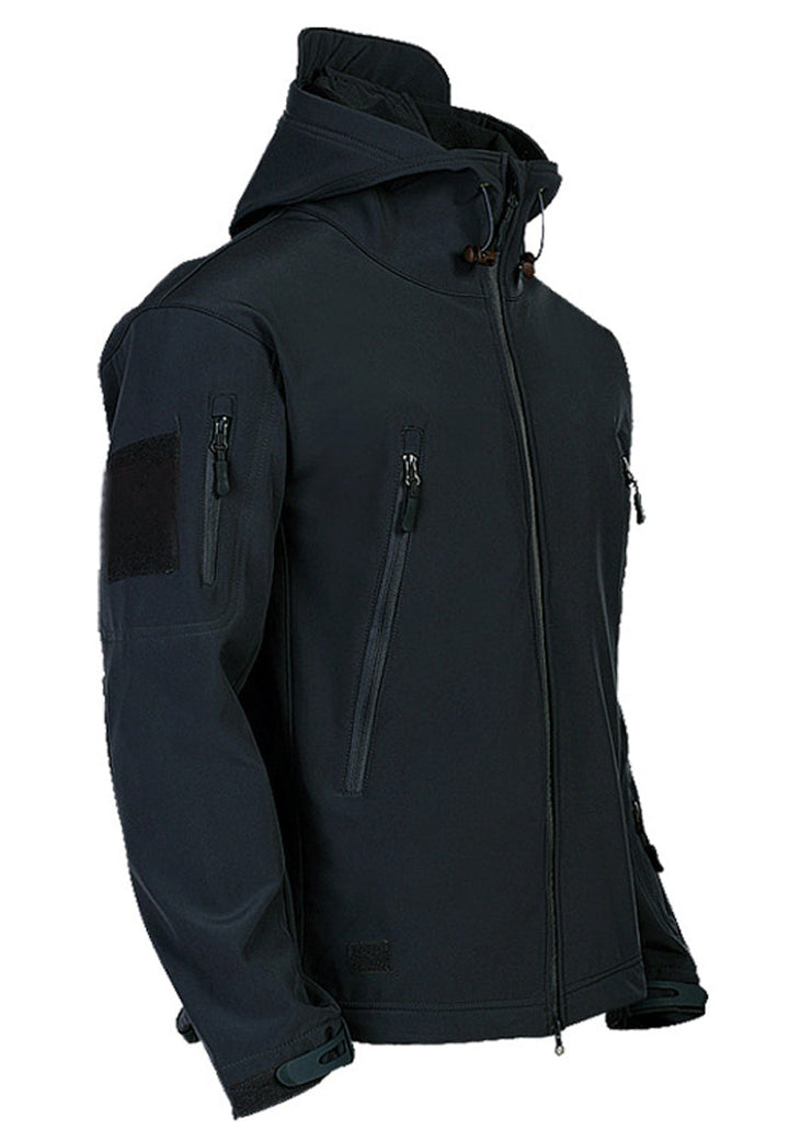 Men’s Softshell Jacket with Hood - Titan-Black-S-State of Style
