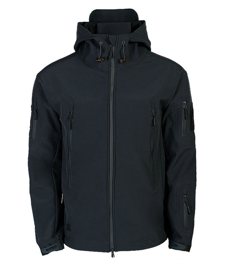 Men’s Softshell Jacket with Hood - Titan-Black-S-State of Style