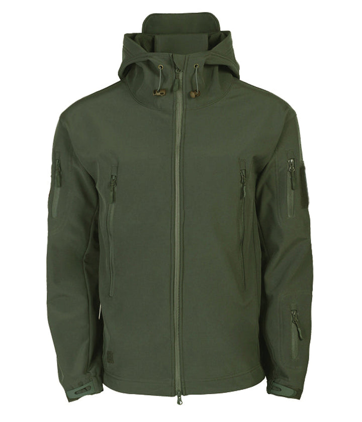 Men's Softshell Jacket with Hoodie - Titan-Black-S-State of Style