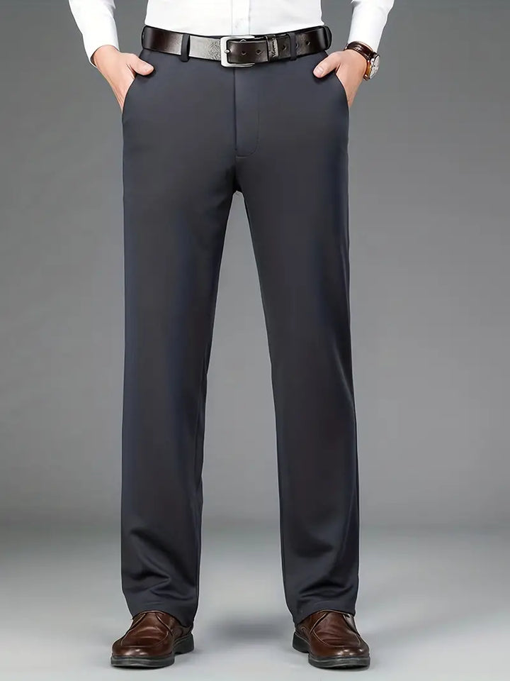 Men's Stretch Trousers - ExecFlex-Dark Grey-XS-State of Style