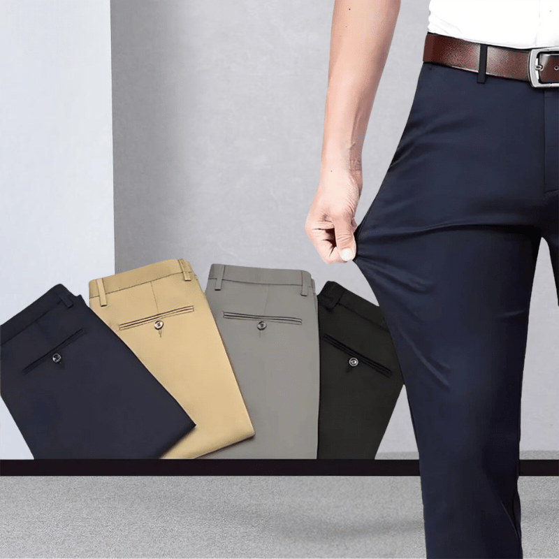 Men's Stretch Trousers - Leo-Black-29-State of Style
