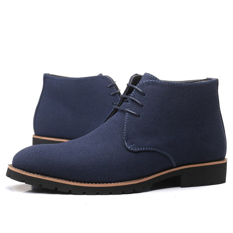 Men's Suede Leather Ankle Boots - Hudson-Blue-6-State of Style