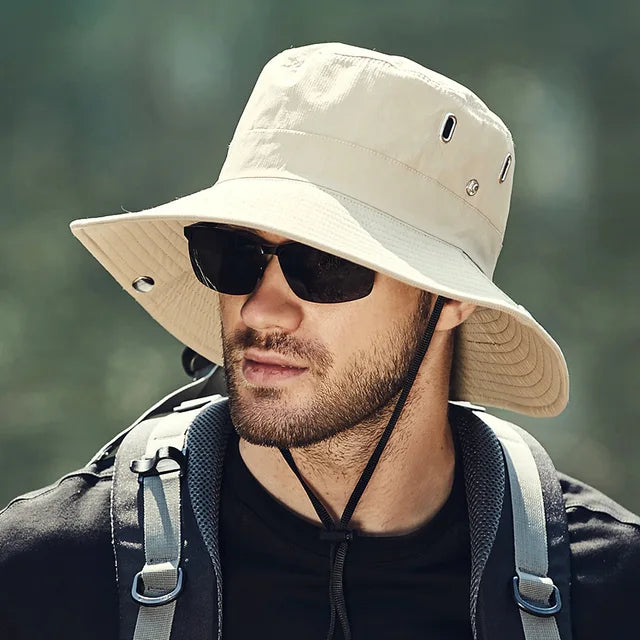 Men's Summer Fishing Hat with UV Protection – Bram-Beige-State of Style