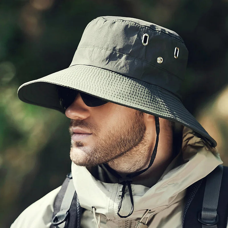 Men's Summer Fishing Hat with UV Protection – Bram-Black-State of Style