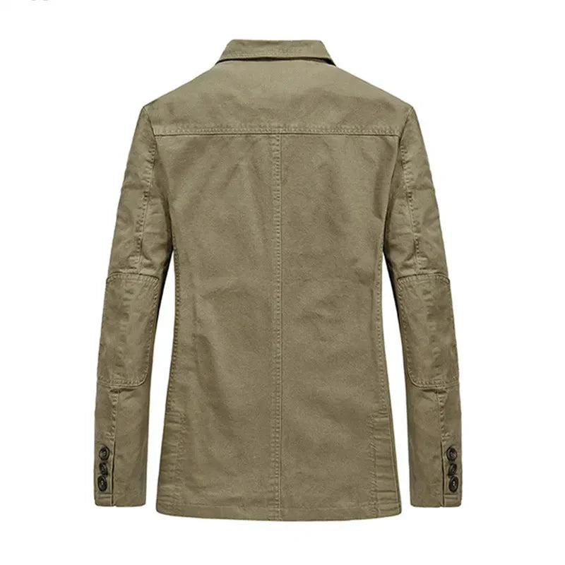 Men's Summer Jacket in Vintage and Military Styles – Viktor-Khaki-S-State of Style