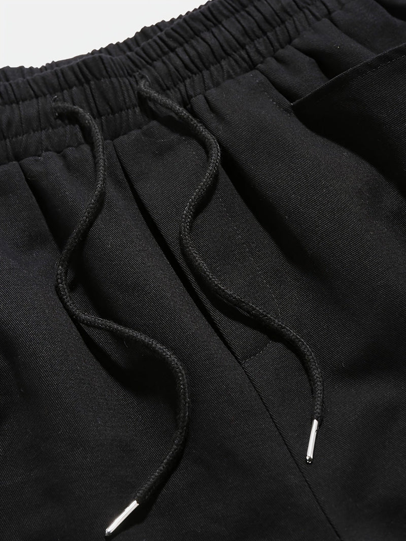Men's Summer Shorts with Letter Print Street Style Look - Milan-Black-S(46)-State of Style