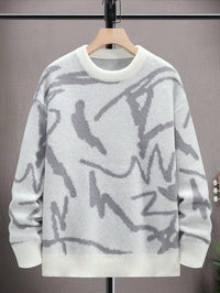 Men's Sweater with Graphic Print - Arvid-Black-S-State of Style