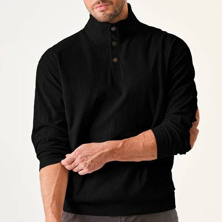 Men's Sweater with Stand-Up Collar - Liam-Apricot-S-State of Style